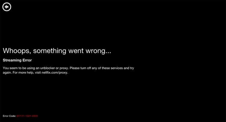 Netflix Proxy and VPN error