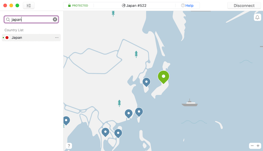 nordvpn mac japan connect