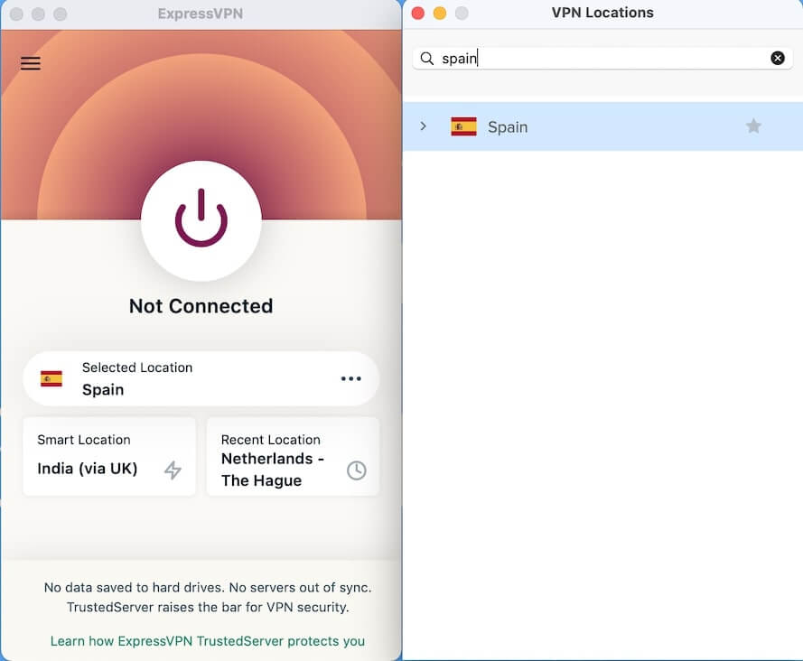 Expressvpn spain not connected