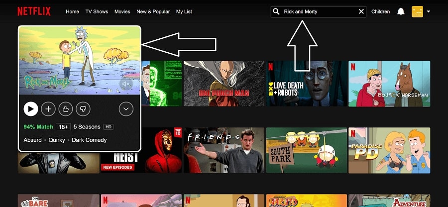 Ver Rick y Morty en NetFlix 2