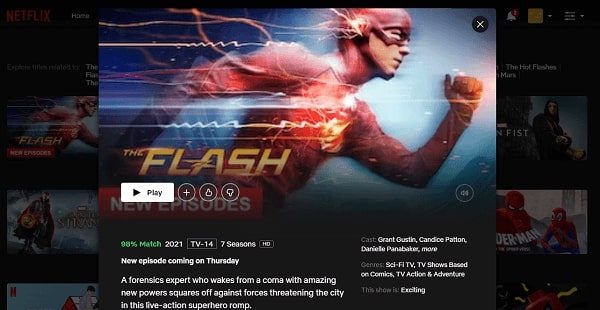 Watch The Flash on Netflix 3