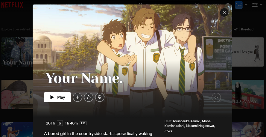 Watch Your Name (2016) on Netflix 3