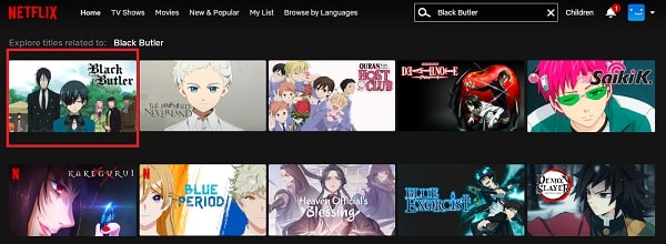 Watch Black Butler all 4 Seasons on NetFlix From Anywhere in the World