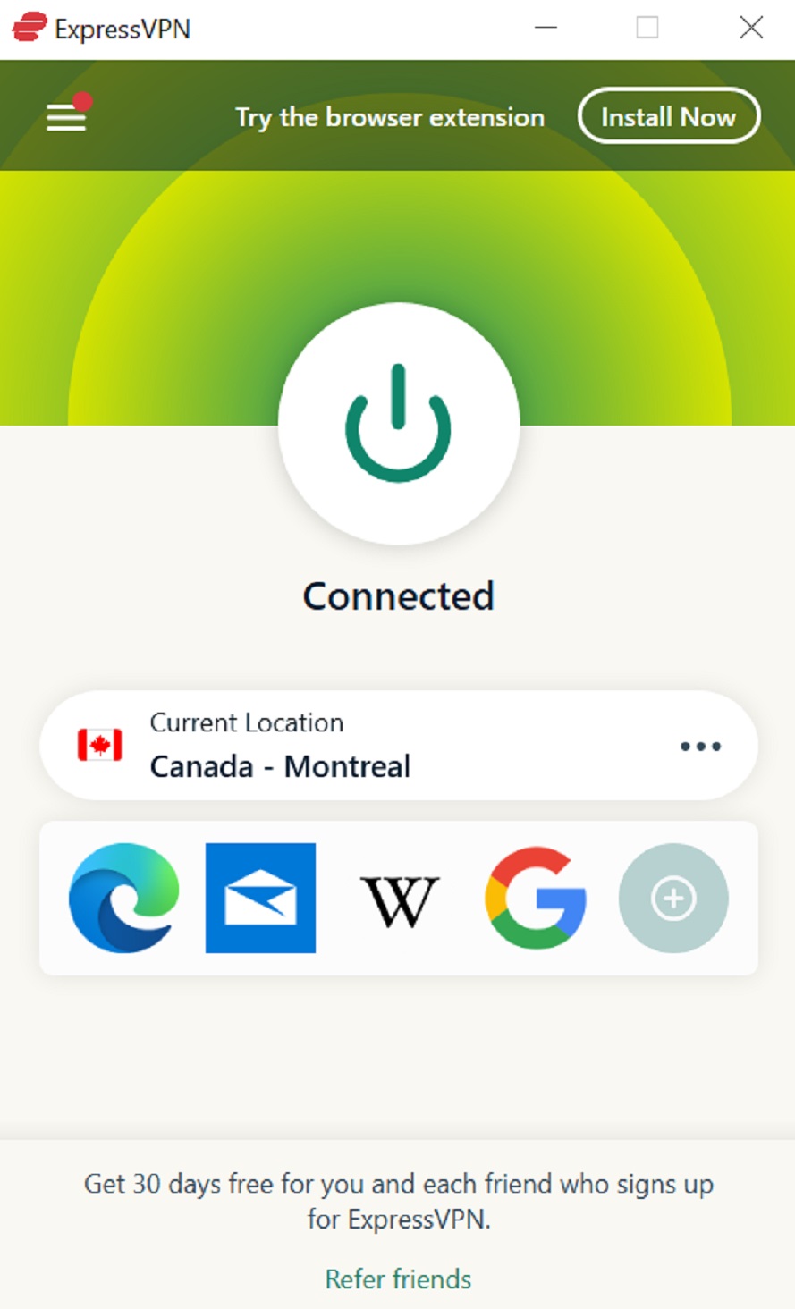 Connect to Canadian Server 2