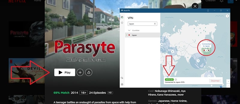 Watch Parasyte: The Maxim all Episodes on Netflix From Anywhere in the World