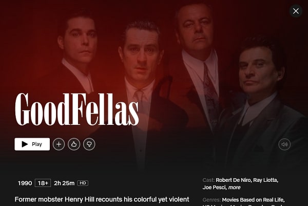 Watch GoodFellas on Netflix From Anywhere in the World
