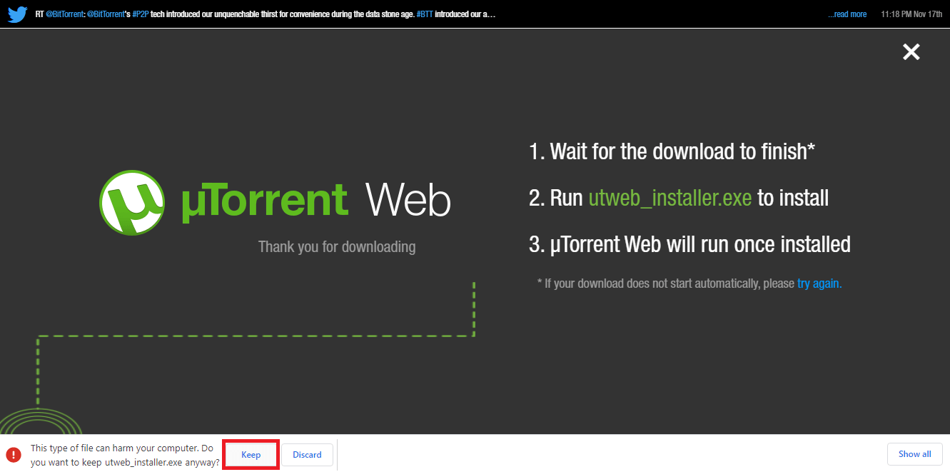 Downloading uTorrent