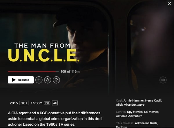 Watch The Man from U.N.C.L.E.on Netflix From Anywhere in the World