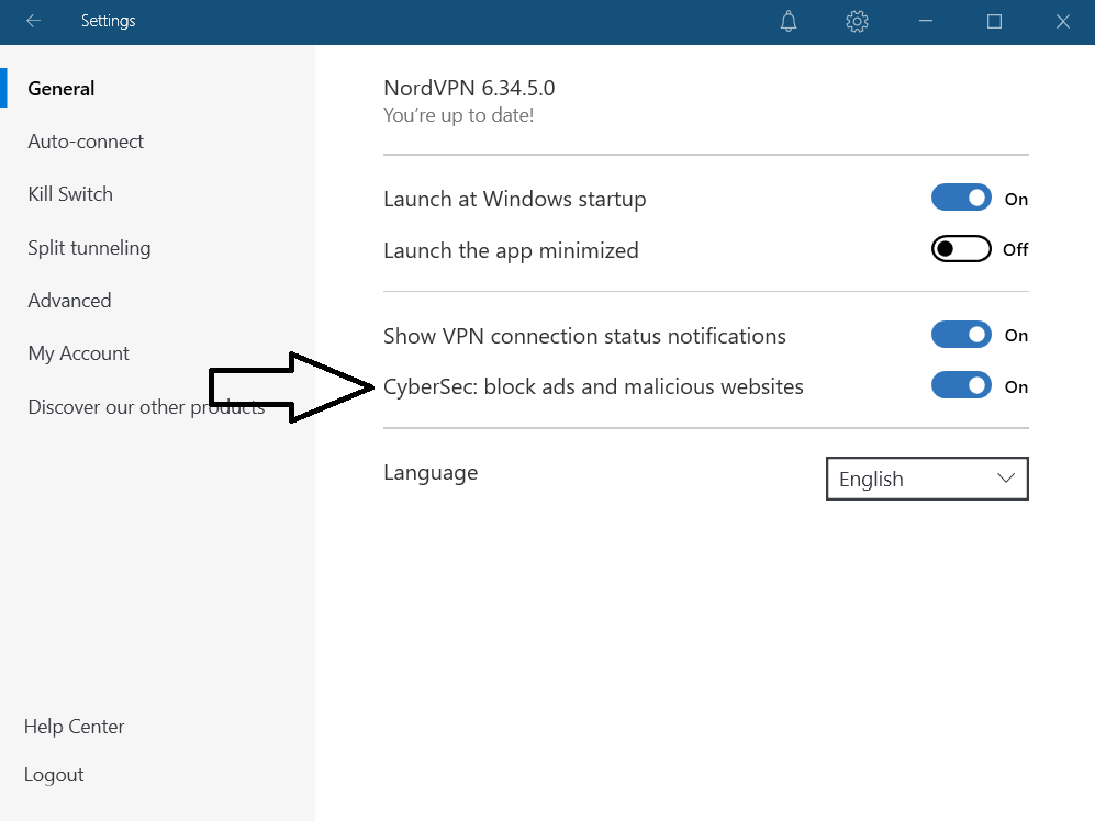 NordVPN CyberSec Feature