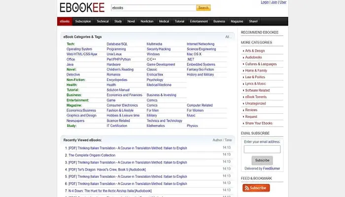 EBOOKEE - Suivi de livre électronique dédié