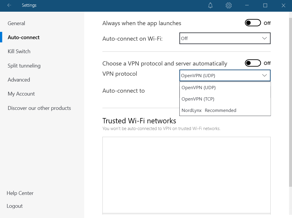 Protocoles NordVPN