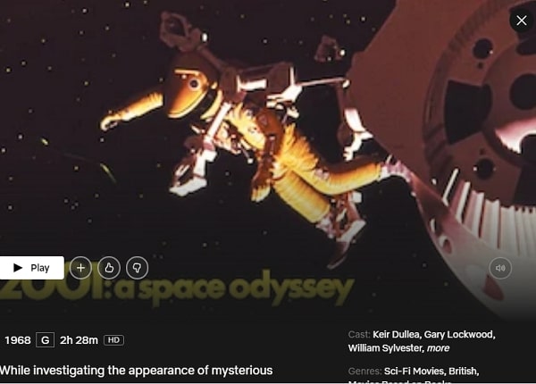 Watch 2001: A Space Odyssey (1968) on Netflix 