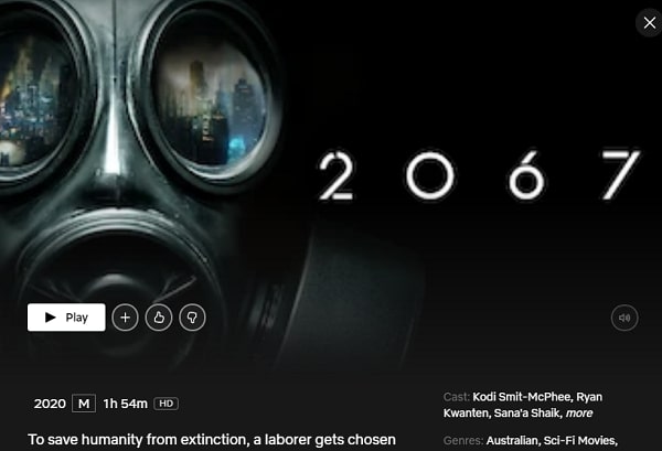 Watch 2067 (2020) on Netflix