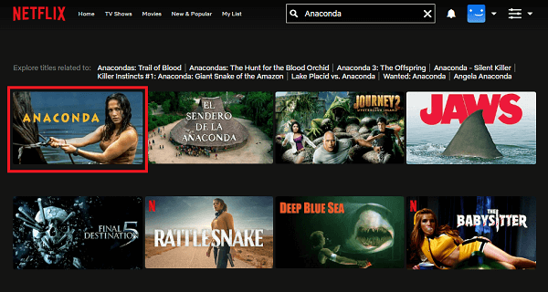 Watch Anaconda (1997) on Netflix