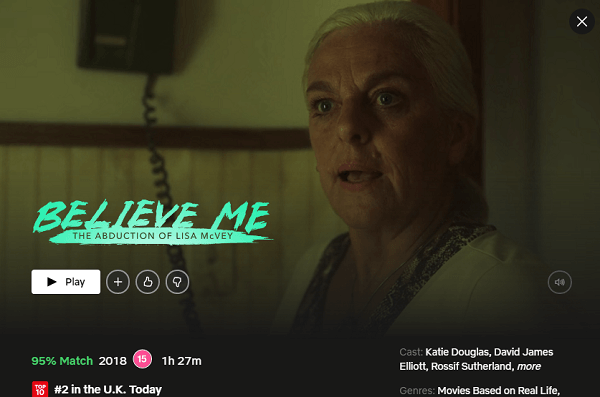  Believe Me: The Abduction of Lisa McVey (2018)