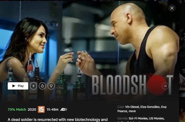 Watch Bloodshot (2020) on Netflix