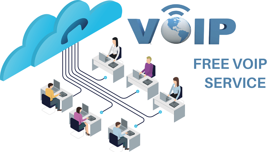 Free VoIP service using VPN