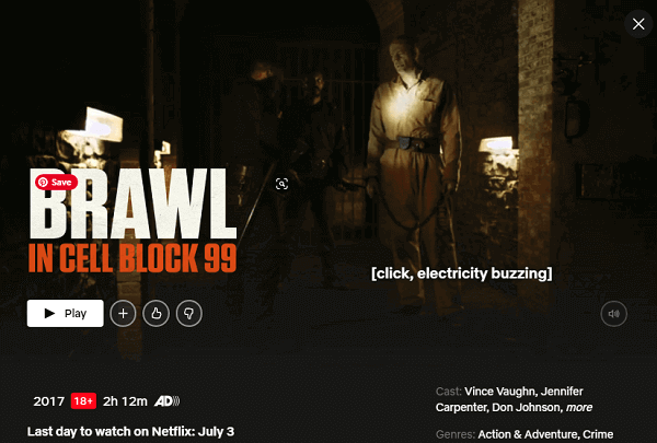 Watch Brawl in Cell Block 99 (2017) on Netflix