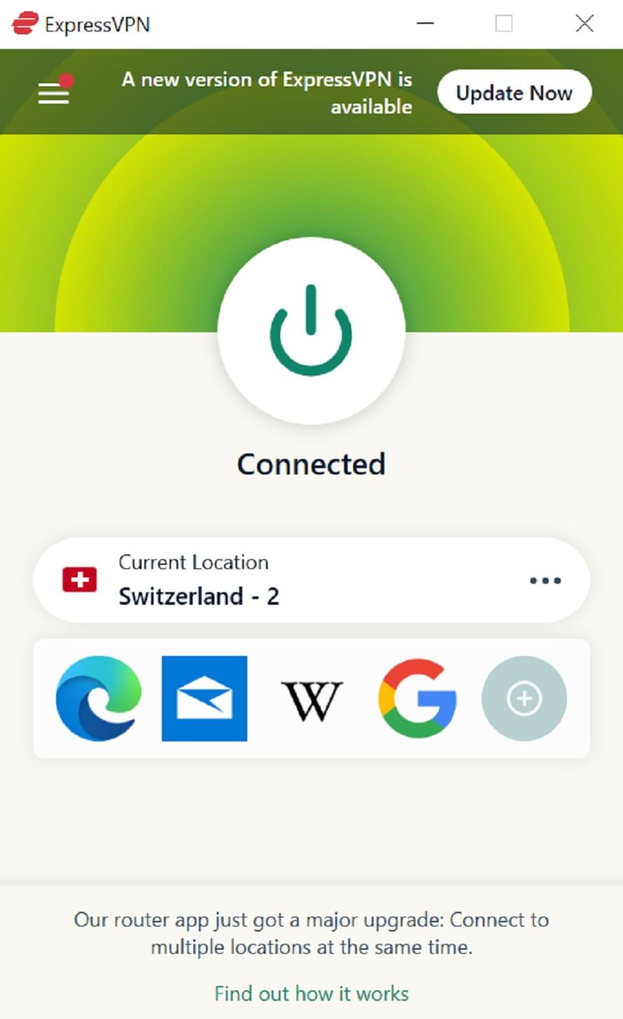 Connect to Switzerland Server 2