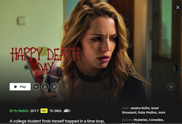 Watch Happy Death Day (2017) on Netflix