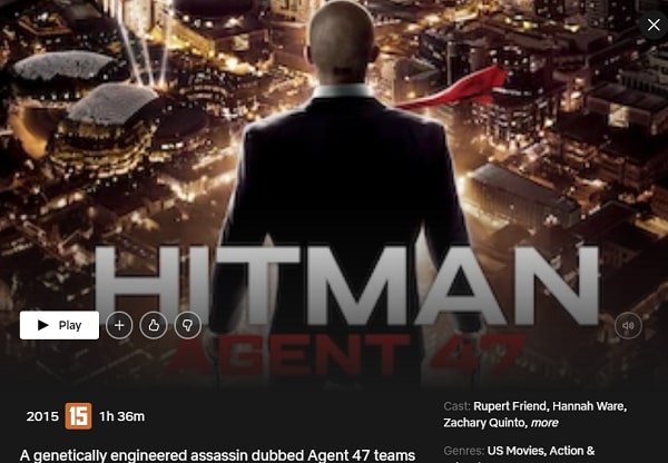 Watch Hitman: Agent 47 (2015) on Netflix