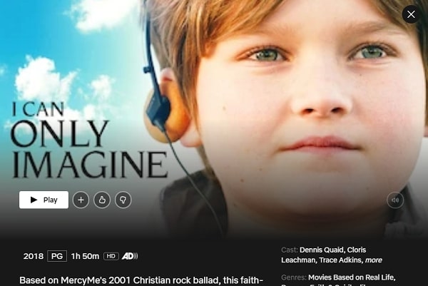 Watch I Can Only Imagine (2018) on Netflix
