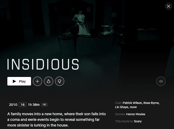 Watch Insidious (2011) on Netflix From