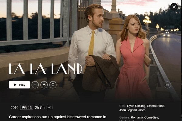 Watch La La Land (2016) on Netflix