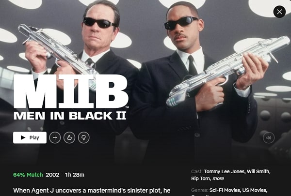Watch Men in Black II (2002) on Netflix