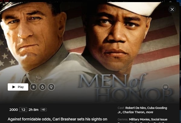 Watch Men of Honor (2000) on Netflix
