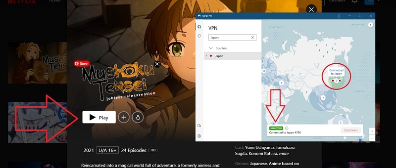 Watch Mushoku Tensei: Jobless Reincarnation all Episodes on Netflix From Anywhere in the World