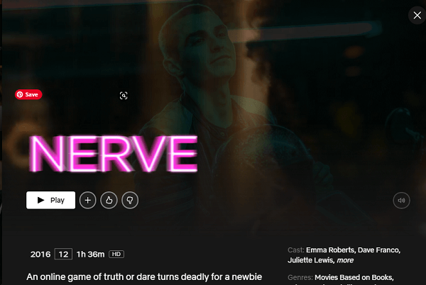 Watch Nerve (2016) on Netflix