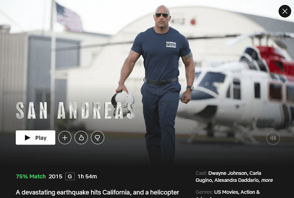 Watch San Andreas (2015) on Netflix 