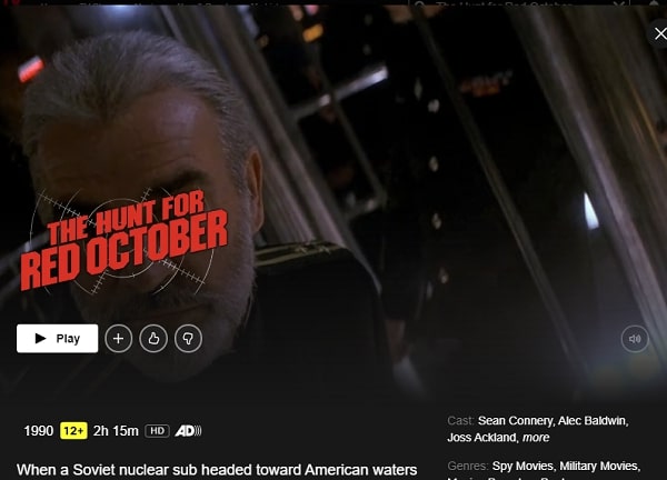 Watch The Hunt for Red October (1990) on Netflix