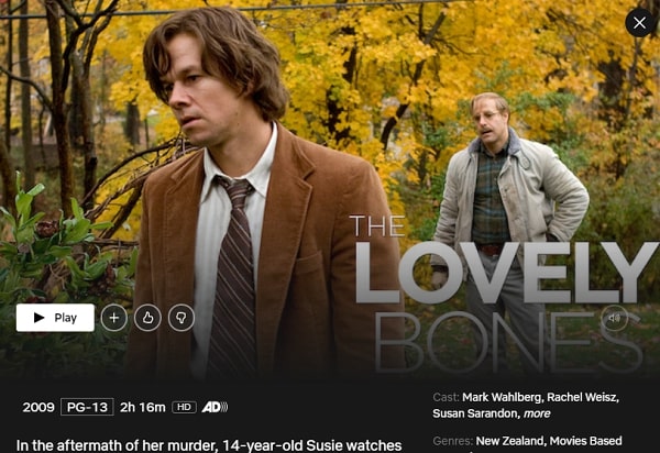Watch The Lovely Bones (2009) on Netflix