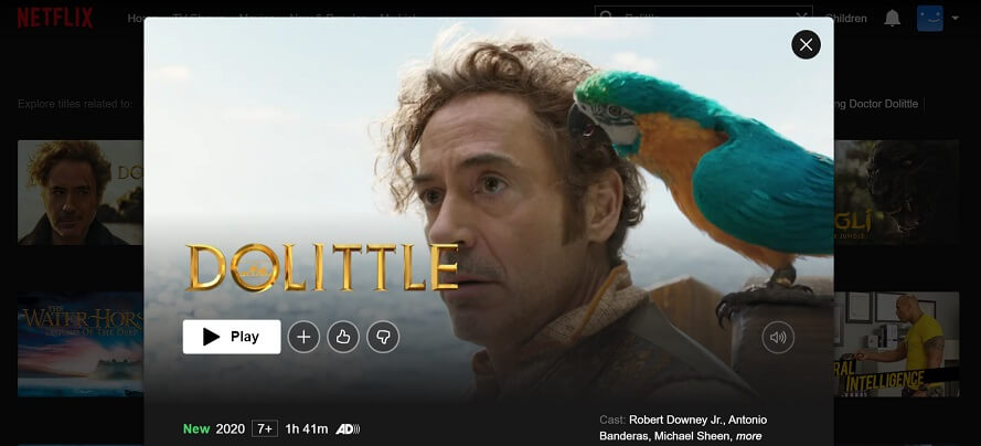 Watch Dolittle on Netflix from anywhere