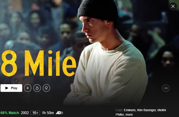 Watch 8 Mile (2002) on Netflix