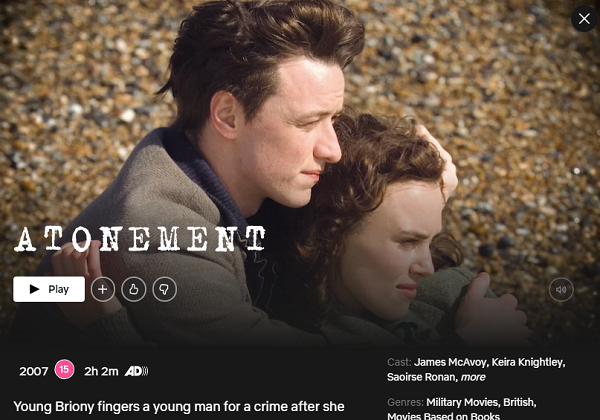 Watch Atonement (2007) on Netflix