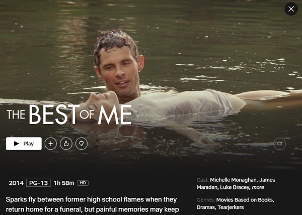 Watch Best of Me (2014) 0n Netflix