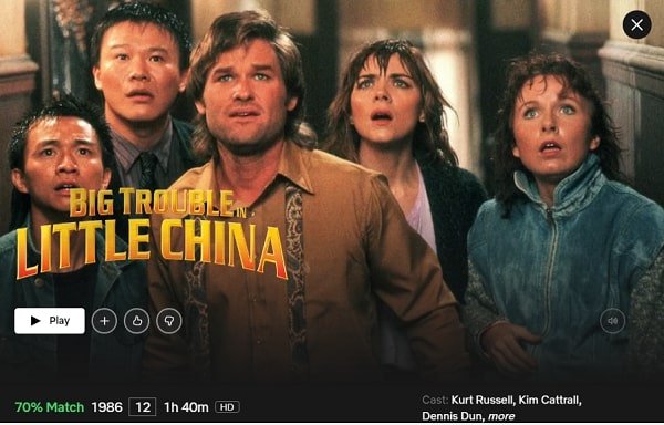 Watch Big Trouble In Little China 1986 On Netflix From Anywhere In The World