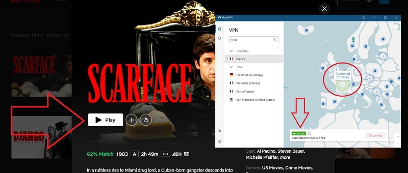 Watch Scarface (1983) movie on Netflix From Anywhere in the World