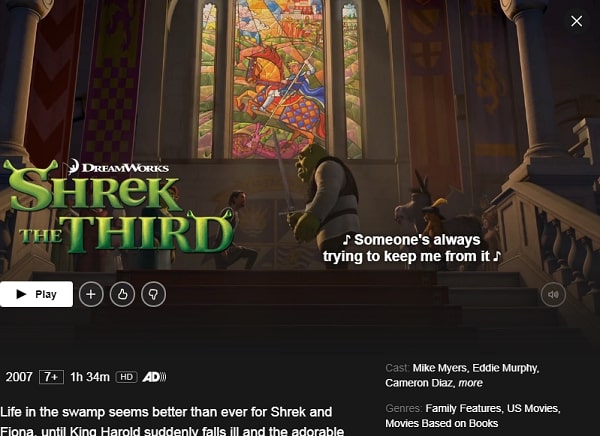 Watch Shrek the Third (2007) on Netflix