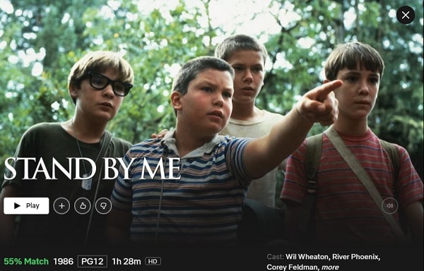 Watch Stand by Me (1986) on Netflix