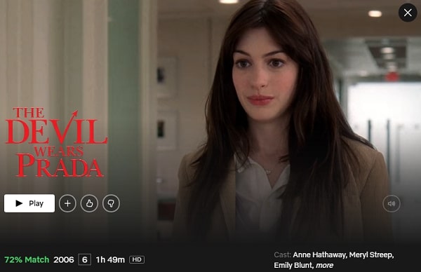 Watch The Devil Wears Prada (2006) on Netflix