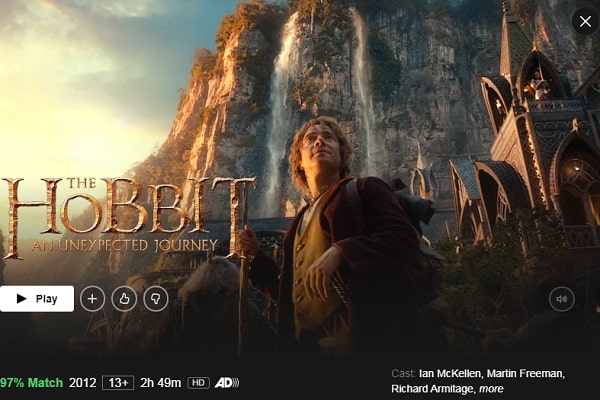 Watch The Hobbit: An Unexpected Journey (2012) on Netflix