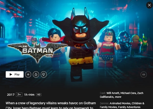 The Lego Batman Movie (2017): Watch it on Netflix