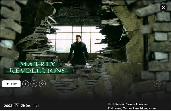 Watch The Matrix Revolutions (2003) on Netflix