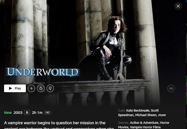 Watch Underworld (2003) on Netflix