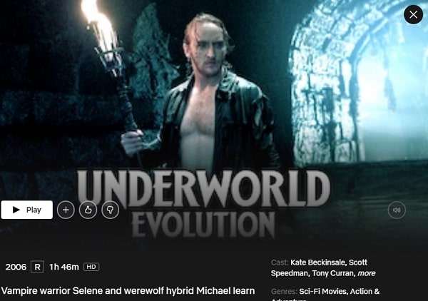Watch Underworld: Evolution (2006) on Netflix 