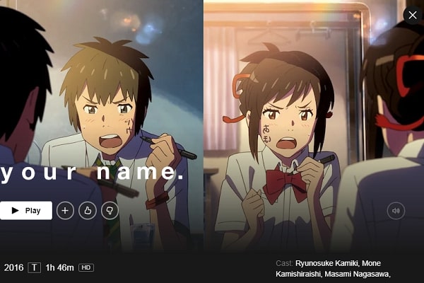 Your Name (2016): Watch it on Netflix